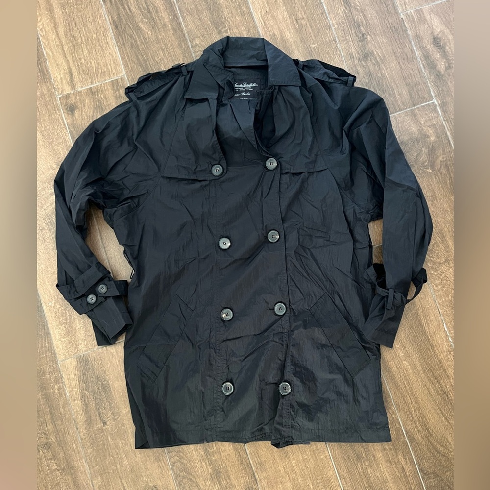 AllSaints Staple Dark Lightweight Trench Coat | Timeless Goth to Minimalist Pro